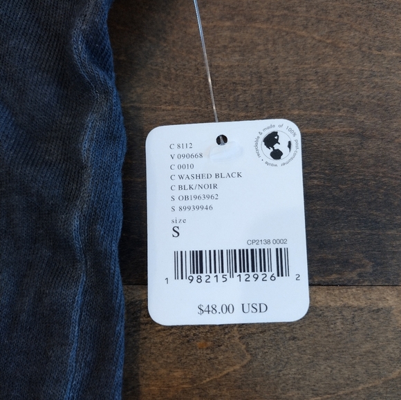 WE THE FREE PEOPLE Women's NWT short-sleeve distressed Gray Black T-shirt -S - Picture 7 of 11